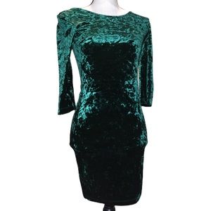 Velvet Emerald Green Dress | Forever 21